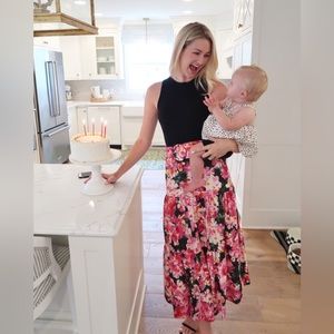 Zara midi skirt with belt